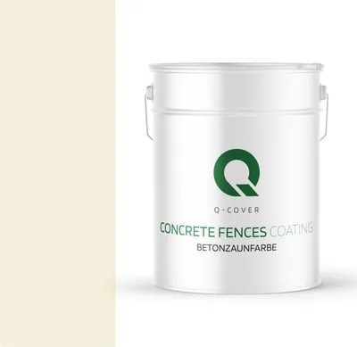 Produktbild von BETONZAUNFARBE 10 L Weiß-beige SILIKON FARBE AUßEN BETONFARBE | WASSERABWEISEND | ACRYLAT DISPERSION BETONELEMENTE LOTUSEFFEKT ABPERLEFFEKT