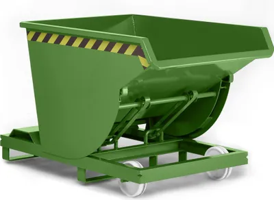 Produktbild von R+R Industrietechnik Selbstkipper Typ RSK-100 1580x1640x1060mm 1000dm³ RAL 6011 Resedagrün