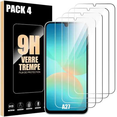 Image de 4 Verre Trempé pour Samsung Galaxy A27 5G - Protection d'écran Anti-Rayures 9H Antichoc
