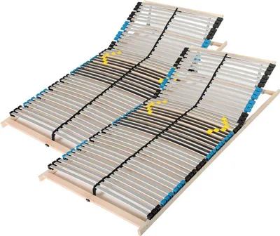 Obrázek produktu pro Ergonomický 7zónový lamelový rám 180x200, vícenásobně nastavitelná hlavová část, 42 lamel, lamelový rám z bukového dřeva, vyrobeno v Německu, vlastní montáž, nosnost do 150 kg