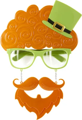 Produktbild von BRILLE mit Schnurrbart Bart Kobold Irischer Kobold St. Patrick's Day