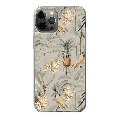 Produktbild von MuchoWow® Handyhülle Schutzhülle Hülle für iPhone 13 Pro Blume - Ananas - Vogel Silikon Softcase Handy Hülle - Handy-Tasche