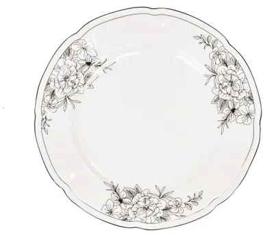 Image de Assiette - Les Fleurs - Porcelaine Newbone - 26x26x1,5 cm