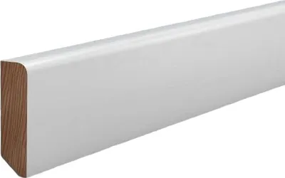 Produktbild von Licht - Fußleisten / Licht - Sockelleisten "Braunschweig" (Massivholz lackiert / 60.16.58.31L) - weiß
