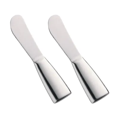 Produktbild von Cilio Buttermesser Set, 2-teilig, aus satiniertem Edelstahl, 13 cm lang