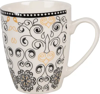 Produktbild von Clayre & Eef Tasse 300 ml Weiß Schwarz Keramik