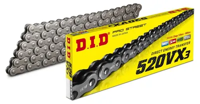 Obrázok produktu pre Reťaz s krúžkom X DID520VX3/130N Otvorená reťaz so zámkom na nity (ZJ)