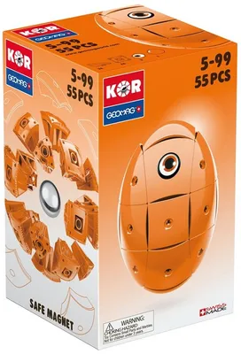 Zdjęcie produktu dla Geomag KOR 2.0 Pantone 151 Orange 55 pcs, Zabawka z magnesem neodymowym, 5 lat(a), Pomarańczowy