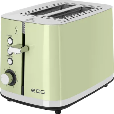 A light green ECG toaster is shown against a white background.