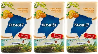 Productafbeelding van Yerba Mate Taragui (Citrus) Citricos Del Litoral, 3 x 500g = 1,5 kg