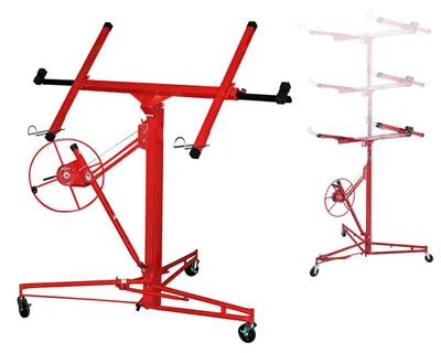 Obrázek produktu pro Vigevee: Pomůcka pro montáž podlahových desek, panelový zvedák, sada zvedáků pro desky, rukojeť pro sádrokarton, dlaždice, suchou výstavbu – červená barva