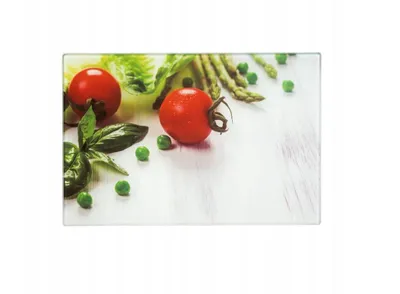 Zdjęcie produktu dla Wysokiej jakości szklana deska do krojenia 30 x 20 cm – hartowane szkło bezpieczne – higieniczna i odporna na wysoką temperaturę – antypoślizgowa podkładka do przygotowywania i serwowania potraw