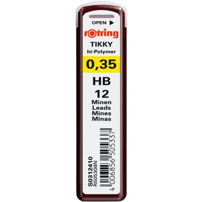 Zdjęcie produktu dla Rotring Polymer Leads, HB, 0,35 mm
