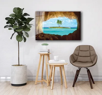 Produktbild von Wallity, 0549 - 72 x 46, Dekorative Malerei aus gehärtetem Glas, Mehrfarbig, 100 % gehärtetes Glas, 46 x 72 cm