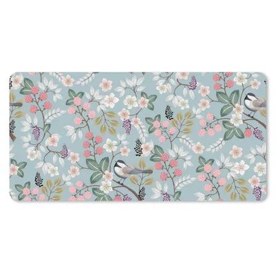 Produktbild von MuchoWow® Schreibtischunterlage Blumen - Illustration - Muster 80x40 cm - XXL Mauspad - Gaming Mauspad