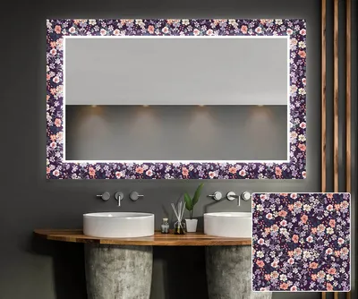 Produktbild von Badspiegel 120x70 cm - Horizontal mit LED Beleuchtung - LED Farbe Kaltweiß 7000K - TOK111 - Touch Schalter - Individuell Nach Maß - Beleuchtet Wandspiegel Lichtspiegel Badezimmerspiegel