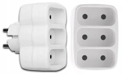 Produktbild von LTC 9502 Steckdosenverteiler Adapter 3-fach ohne Erdung Weiß