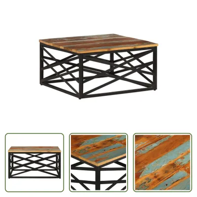 Immagine prodotto di Tavolino The Living Store 68x68x35 cm in legno massiccio antico