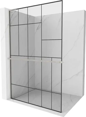 Zdjęcie produktu dla Parawan prysznicowy Mexen Kioto+ L 110x200 cm, czarny