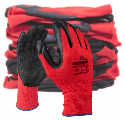 Produktbild von Verken Arbeitshandschuhe Latex Rot-Schwarz Größe 10 XL (10 Paar)