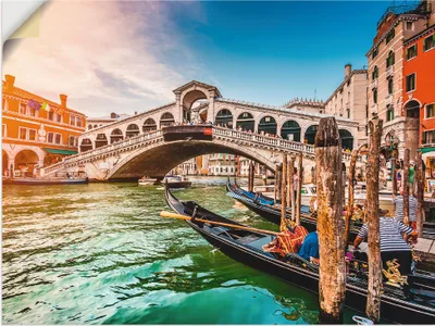 Produktbild von ARTland Wandbild, selbstklebend Canal Grande RialtobrückeVenedig Größe: 60x45 cm