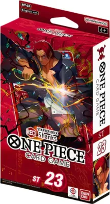 A product shot of a One Piece TCG Starter Deck box featuring Shanks.