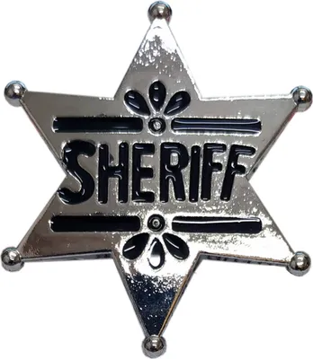 Produktbild von Sheriffstern (6x6cm), Farbe:silber