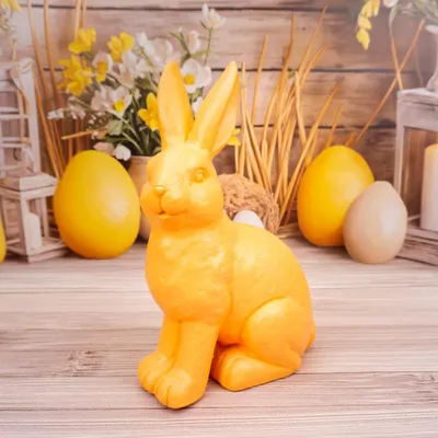 Produktbild von Deko Hase aus MGO – Osterfigur Frühlingsdekoration Garten Haus