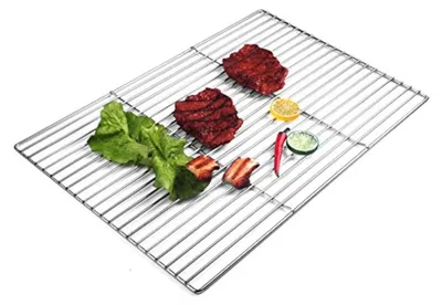 Zdjęcie produktu dla Omgoods - Kwadratowa ruszta do grilla, 60 cm x 40 cm, z 2 uchwytami