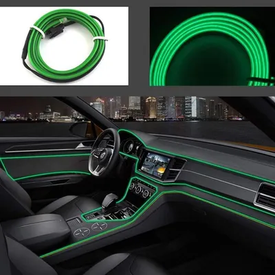 Produktbild von EL Wire Neon Seil Lichter 3m Grün Flexibel Wasserdicht DIY Dekoration
