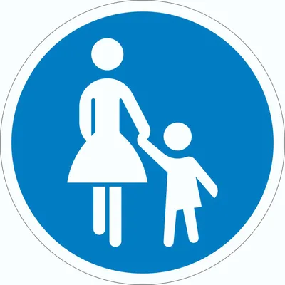 Produktbild von Aufkleber Kreis Gehweg Symbol Ø30mm