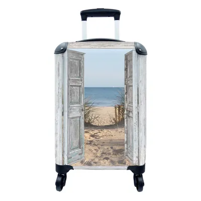Produktbild von MuchoWow® Koffer Handgepäck Trolley Rollkoffer Kleine Reisekoffer mit 4 Rollen - Düne - Strand - Aussicht - Sommer - Cabin Size < 55x40x23 cm & 55x40x20 cm - Fotokoffer - Kabinenkoffer - Boardgepäck - Reise-Box - Reisekoffer - Reisegepäck - Koffer mit Bild - Trolley für Kinder