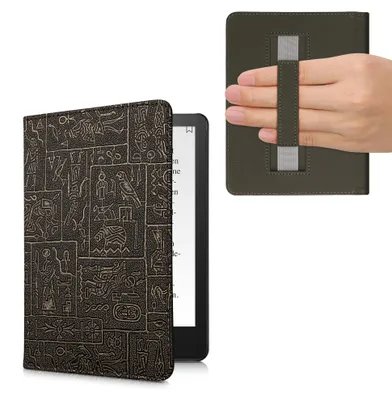 Produktbild von kwmobile Klapphülle kompatibel mit Amazon Kindle Paperwhite 11. Generation 2021 Hülle - Flipcase für Kindle Paperwhite Hülle mit Handschlaufe -