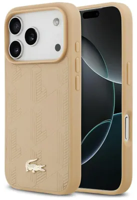 Obrázek produktu pro Pouzdro Lacoste Nomograme Gold Logo pro iPhone 17 Pro, béžové