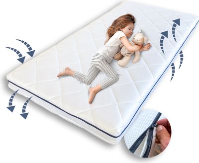 Kindermatratze »AERO PLUS mit Ventilationsstreifen « 10 cm hoch, Babymatratze 60x120 I 70x140 I 80x160 I 80x180 I 90x200 Matratze für Babybett oder Kinderbett 200x90