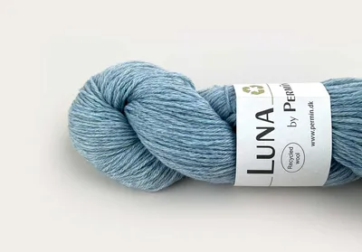 Image de Luna by Permin – 100 % laine vierge recyclée (sans mulesing et e Oeko-Tex) (27 bleu clair)