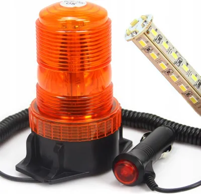 Obrázek produktu pro Maják na auto magnetický - oranžový 10-110V 30LED 09854