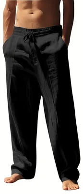 Produktbild von Currero Leinenhose Herren Schwarz XL