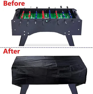 Obrázok produktu pre Nepremokavý obrus Oxford na hracie stoly, odolný proti prachu, 210D v čiernej farbe, vhodný na stolný futbal a biliard, 160 x 115 x 50 cm