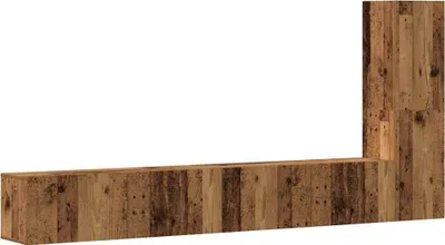 Immagine prodotto di Set Mobile TV 3 pz Montato a Parete Legno Antico in Truciolato