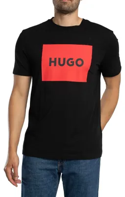 Produktbild von HUGO Dulive222 Grafik-T-Shirt, Schwarz XL