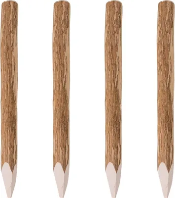 Zdjęcie produktu dla Słupki ogrodzeniowe, szpiczaste, 4 szt., leszczyna, 90 cm