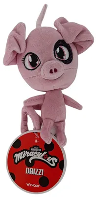Produktbild von Miraculous Kwami Daizzi Schwein Plüschtier 12,7 cm mit Clip