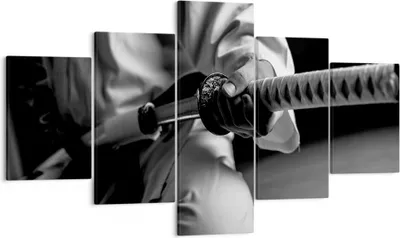 Produktbild von Bild auf Leinwand - Leinwandbild - Samurai-Schwert - 125x70cm - Wand Bild - Wanddeko - Wandbilder - Leinwanddruck - Bilder - Kunstdruck - Wanddekoration - Leinwand bilder - Wandkunst - EA125x70-3746