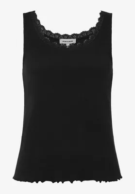 Immagine prodotto di MORE & MORE Top a coste con pizzo 0790 nero 40