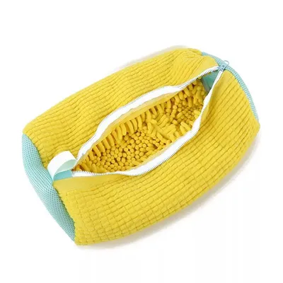 Immagine prodotto di Sacca lavaggio scarpe poliestere cotone giallo 39 x 19 cm per pulizia pratica