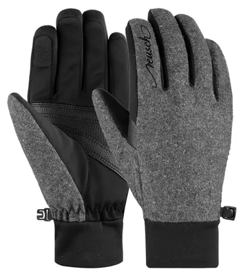 Image de Gants de gardien Reusch Saskia Touch-tec, avec des éléments de design ludiques, couleur noir/gris alpin, référence 7711