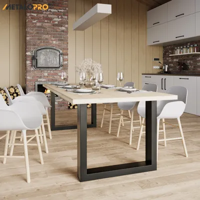 Produktbild von MetaloPro 2 Stück Tischbeine-Metall Extreme Schwarz 72cm I Tischkufen Esstisch-Beine Schwerlast Tisch-Gestell Tisch-Untergestell Möbelfüße Tischfüße, Couchtisch Esstisch Wohnzimmertisch Schreibtisch
