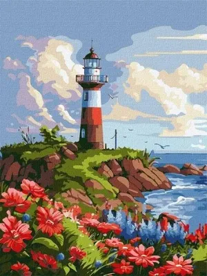 Image de Peinture par numéros - Paysage pittoresque 30 x 40 cm - Ideyka