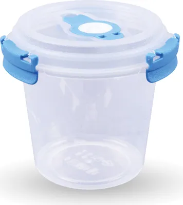 Immagine prodotto di Contenitore per alimenti (640 ml) - Blu - Contenitori ermetici per yogurt, senza BPA, scatola per la conservazione dei pasti preparati, vaschetta
